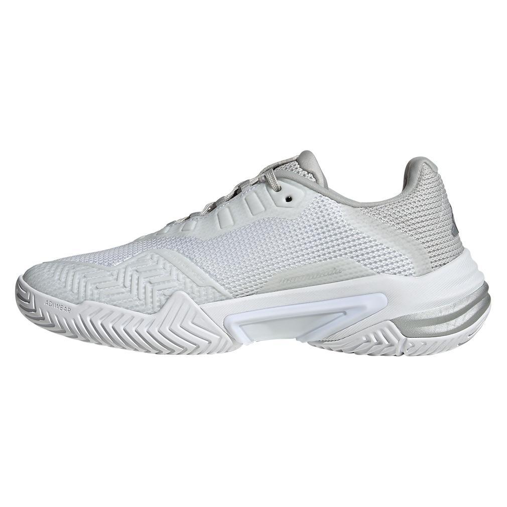 Women's Barricade 13 Tennis Shoes White and Gray Adidas