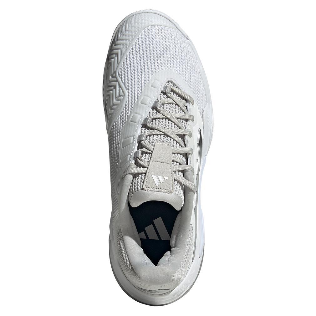 Women's Barricade 13 Tennis Shoes White and Gray Adidas