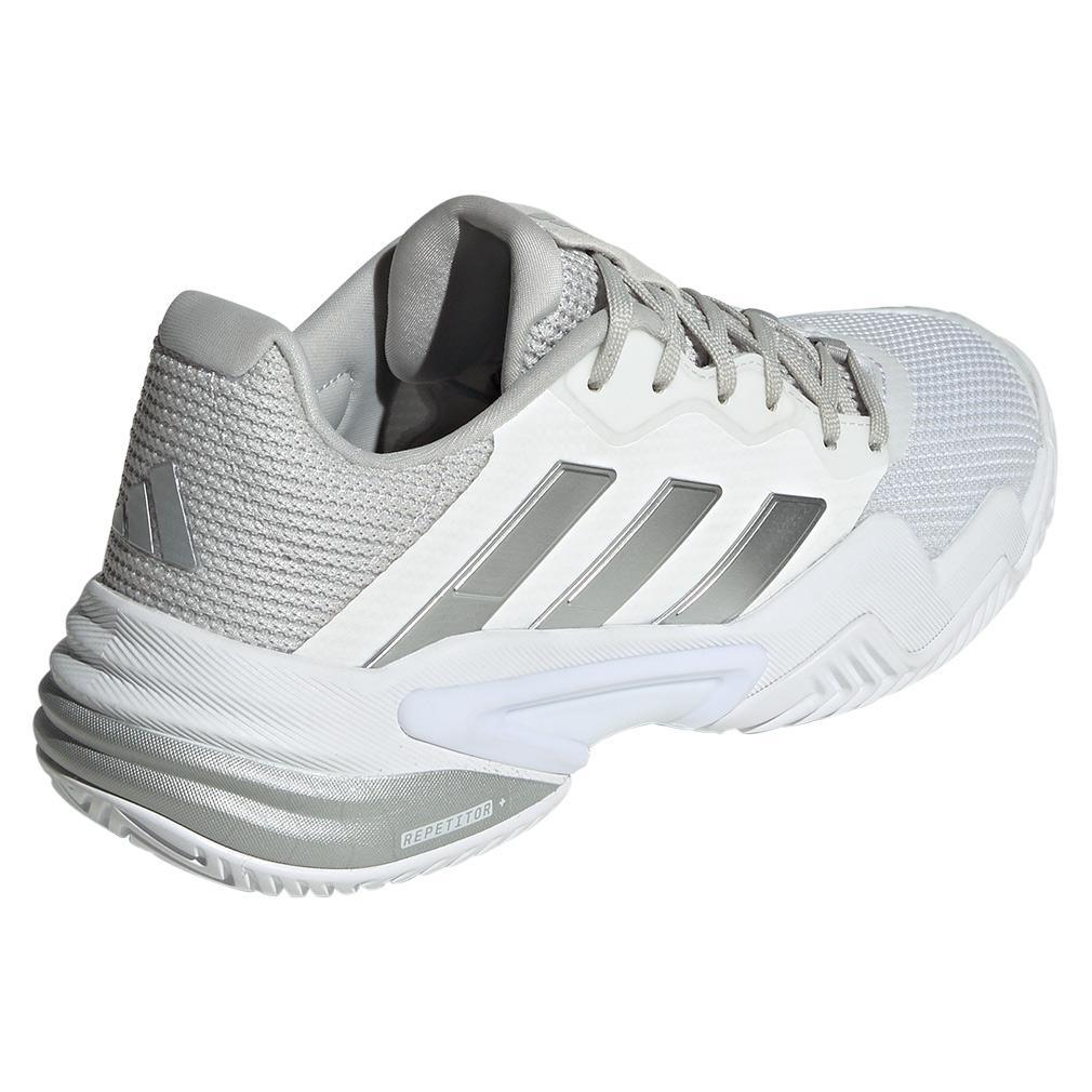 Women's Barricade 13 Tennis Shoes White and Gray Adidas