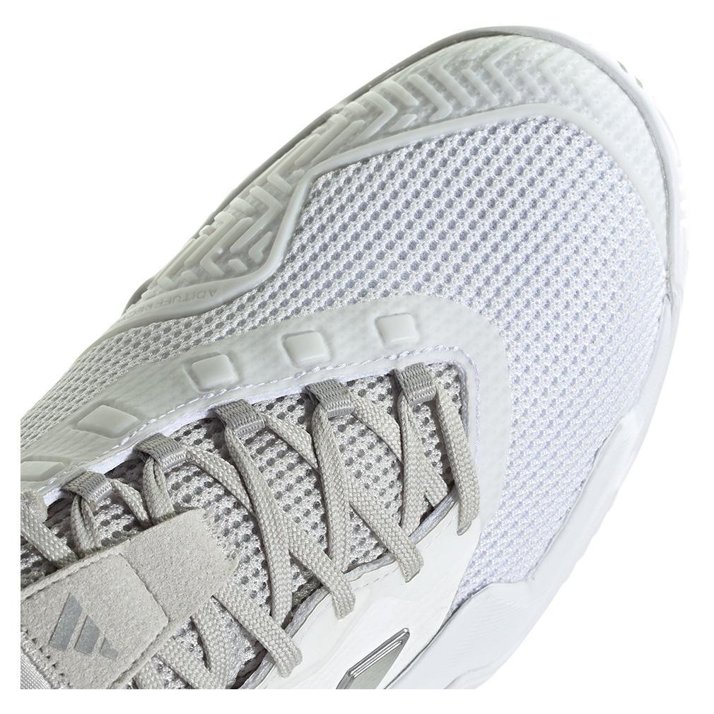 Women's Barricade 13 Tennis Shoes White and Gray Adidas
