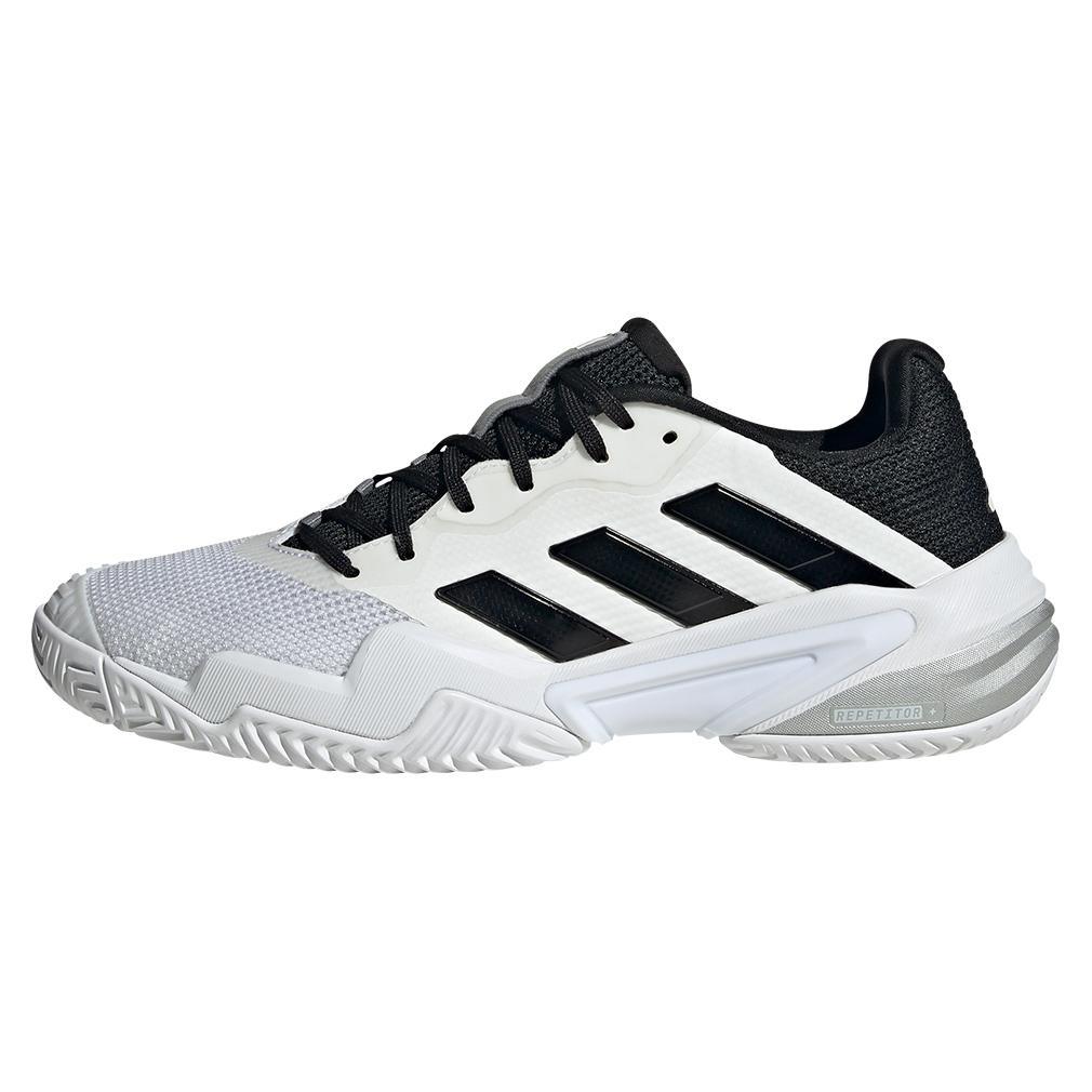 Men's Barricade 13 Tennis Shoes White and Core Black Adidas