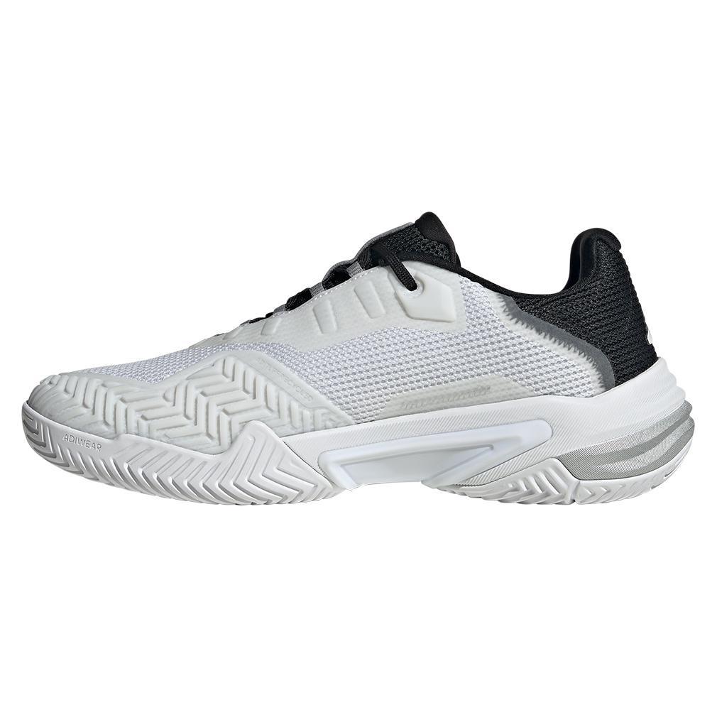 Men's Barricade 13 Tennis Shoes White and Core Black Adidas