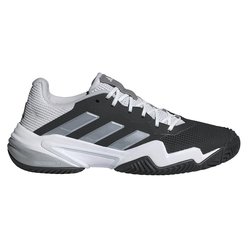 Men's Barricade 13 Tennis Shoes Core Black and White Adidas