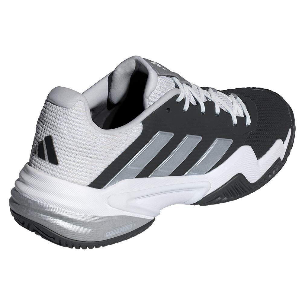 Men's Barricade 13 Tennis Shoes Core Black and White Adidas