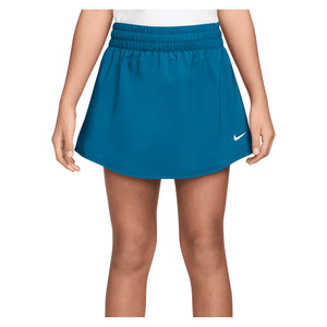Girls' One Dri-FIT High-Waisted Training Skort Green Abyss and White Apparel Nike