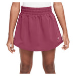 Girls` One Dri-FIT High-Waisted Skort Sweet Beet and White Apparel Nike