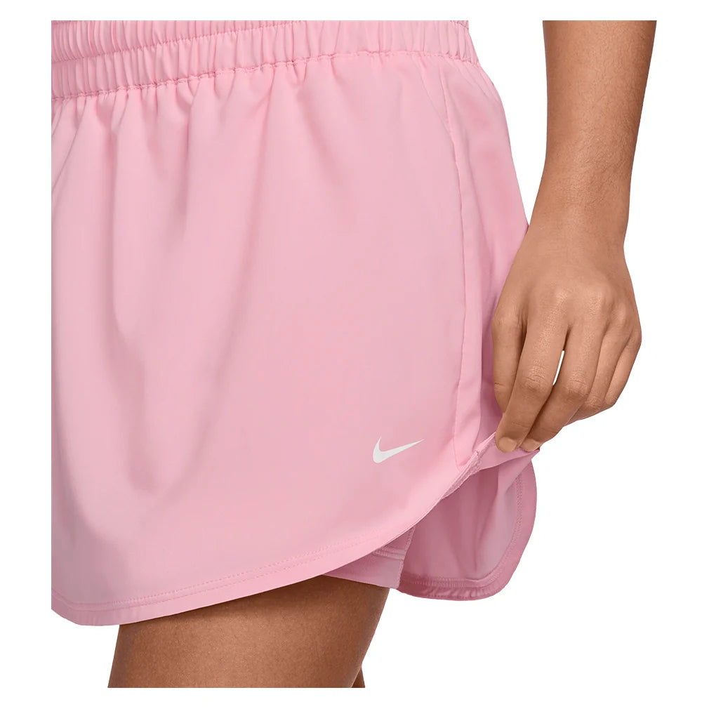 Girls' One Dri-FIT High-Waisted Training Skort Med Soft Pink and White Apparel Nike