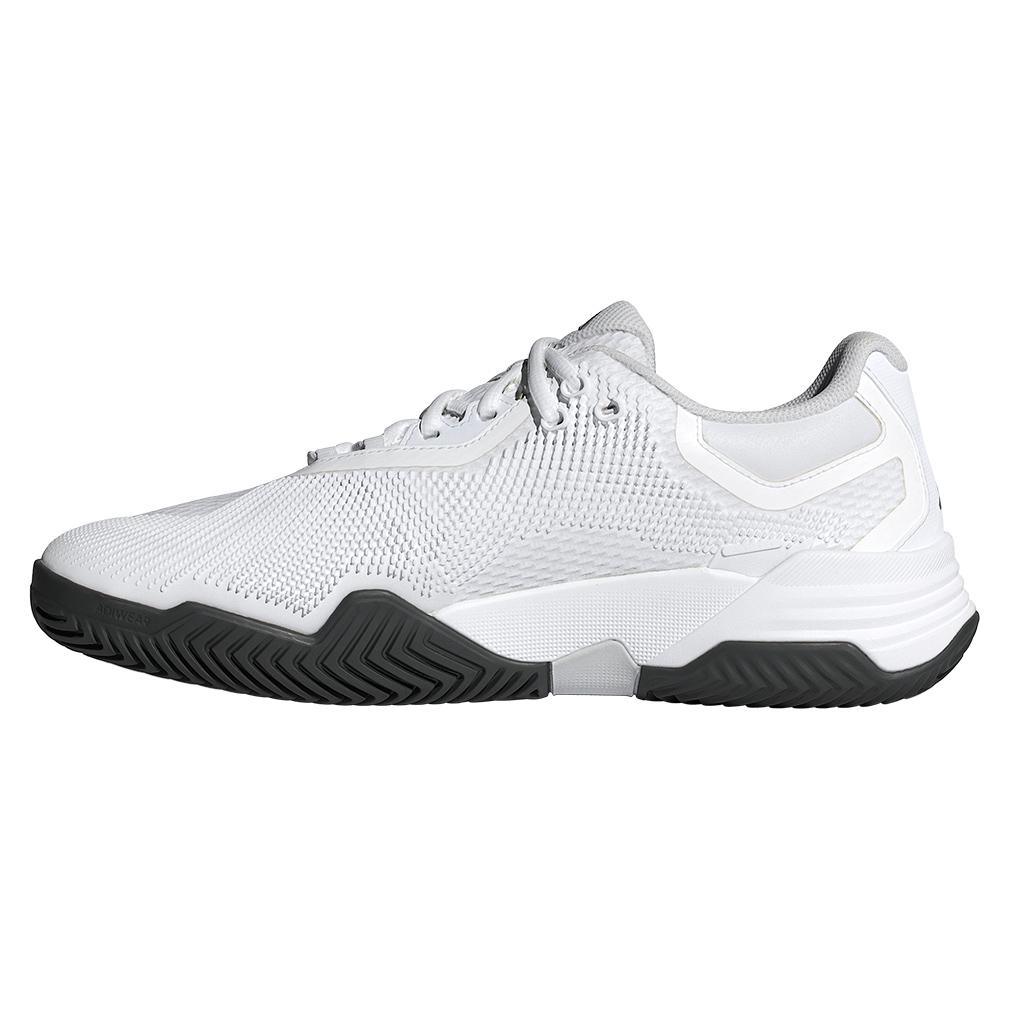 Mens Solematch Control 2 Tennis Shoes White and Black Blue Metallic Footwear Adidas