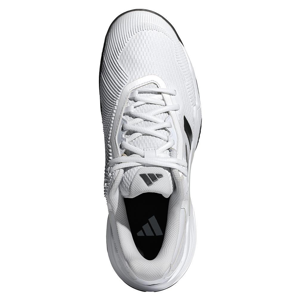 Mens Solematch Control 2 Tennis Shoes White and Black Blue Metallic Footwear Adidas