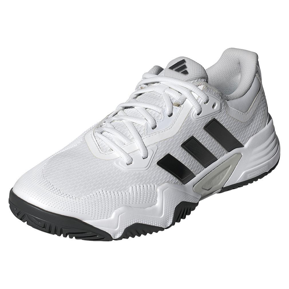 Mens Solematch Control 2 Tennis Shoes White and Black Blue Metallic Footwear Adidas