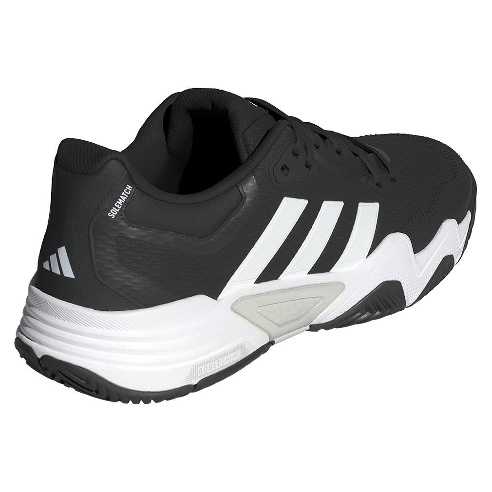 Mens Solematch Control 2 Tennis Shoes Core Black and Silver Metallic Footwear Adidas