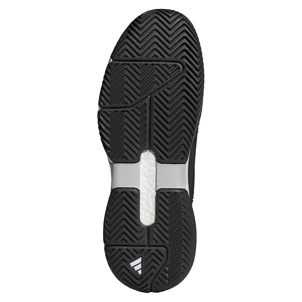 Mens Solematch Control 2 Tennis Shoes Core Black and Silver Metallic Footwear Adidas