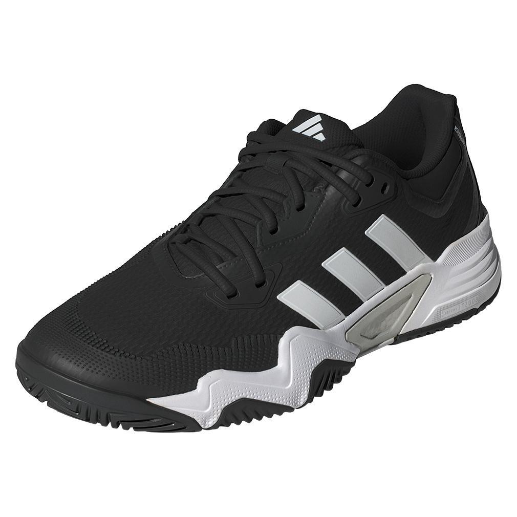 Mens Solematch Control 2 Tennis Shoes Core Black and Silver Metallic Footwear Adidas