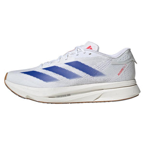 Men`s Adizero SL2 Running Shoes White and Team Royal Blue Footwear Adidas