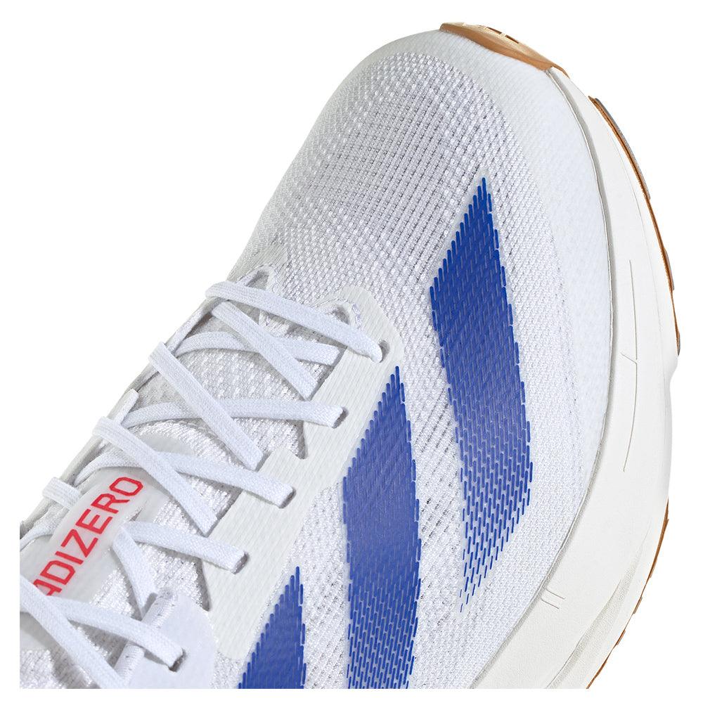 Men`s Adizero SL2 Running Shoes White and Team Royal Blue Footwear Adidas