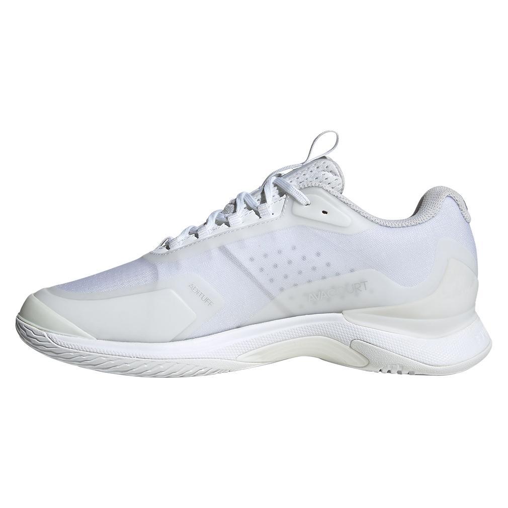 Women's Avacourt 2 Tennis Shoes White and Silver Metallic Adidas