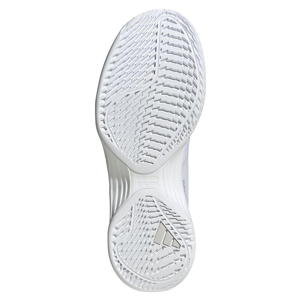 Women's Avacourt 2 Tennis Shoes White and Silver Metallic Adidas