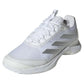 Women's Avacourt 2 Tennis Shoes White and Silver Metallic Adidas