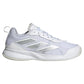 Women`s AvaFlash Tennis Shoes White and Metallic Silver Footwear Adidas