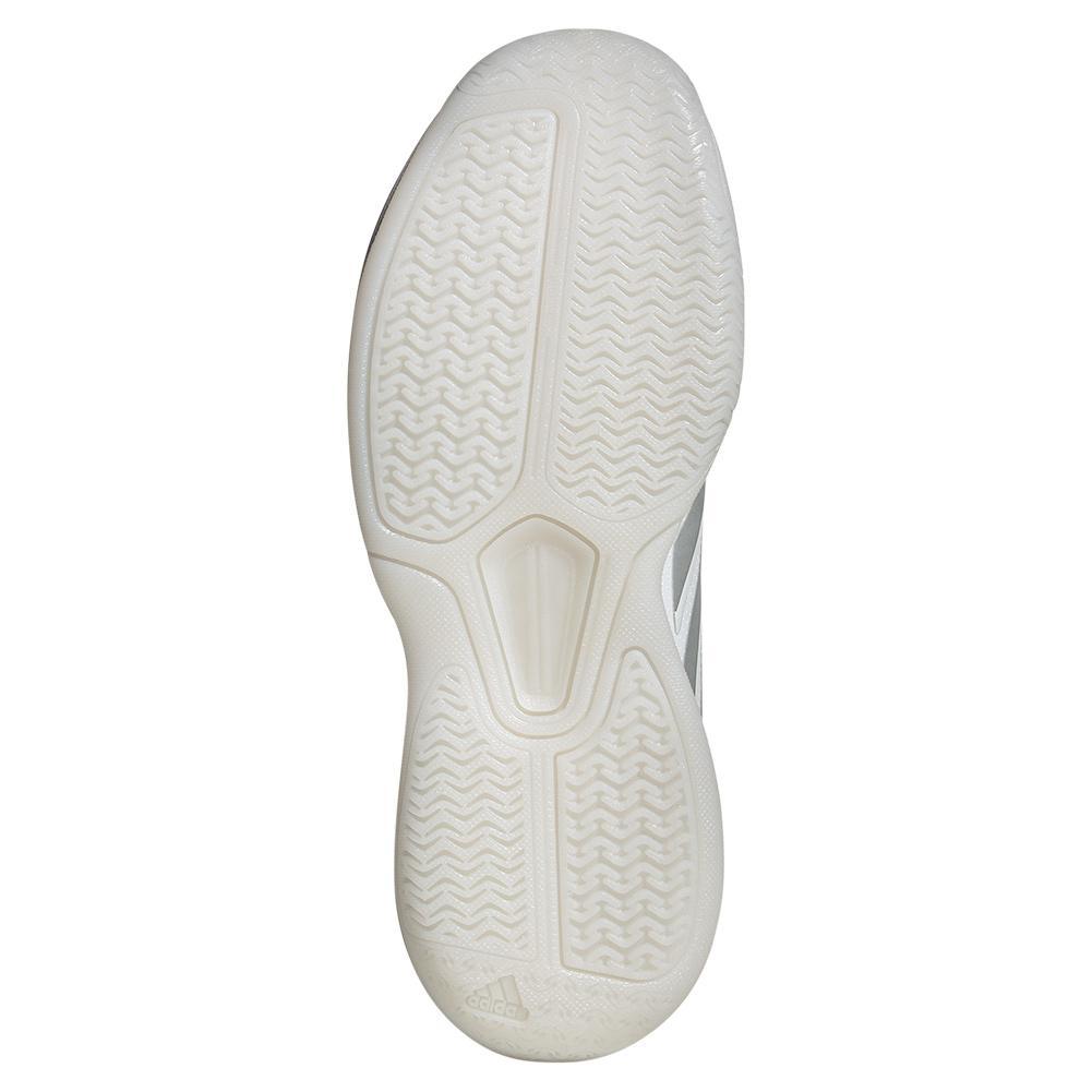 Women`s AvaFlash Tennis Shoes White and Metallic Silver Footwear Adidas