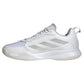 Women`s AvaFlash Tennis Shoes White and Metallic Silver Footwear Adidas