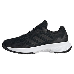 Junior`s Gamecourt 2 Tennis Shoes Core Black and Grey Four Footwear Adidas