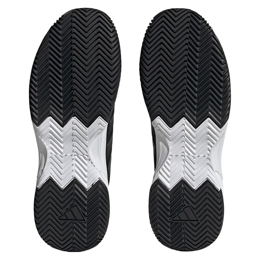 Junior`s Gamecourt 2 Tennis Shoes Core Black and Grey Four Footwear Adidas