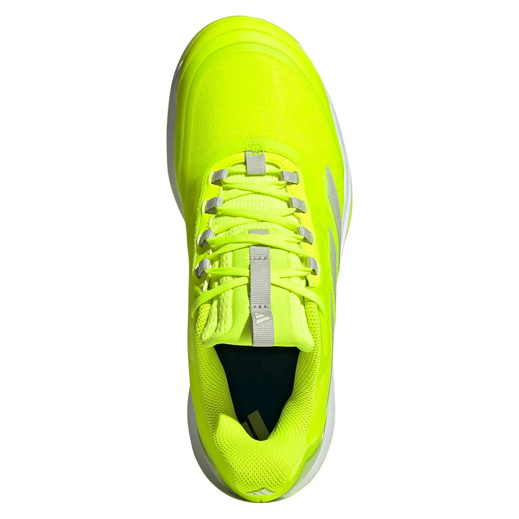 Women`s Avacourt 2 Tennis Shoes Lucid Lemon and White Footwear Adidas