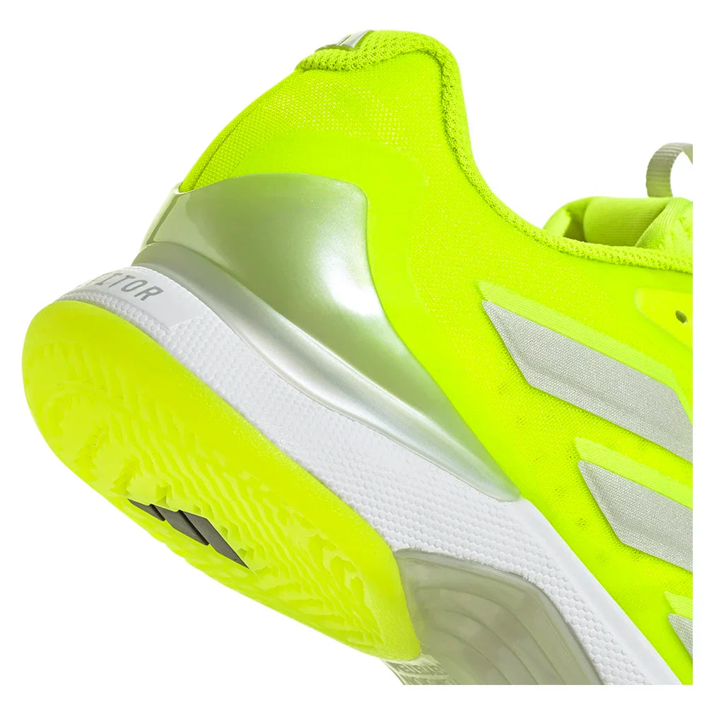Women`s Avacourt 2 Tennis Shoes Lucid Lemon and White Footwear Adidas