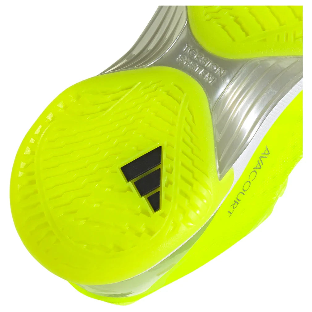 Women`s Avacourt 2 Tennis Shoes Lucid Lemon and White Footwear Adidas