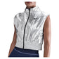 Women`s New York Court Slam Tennis Vest Metallic Silver and Black Apparel Nike