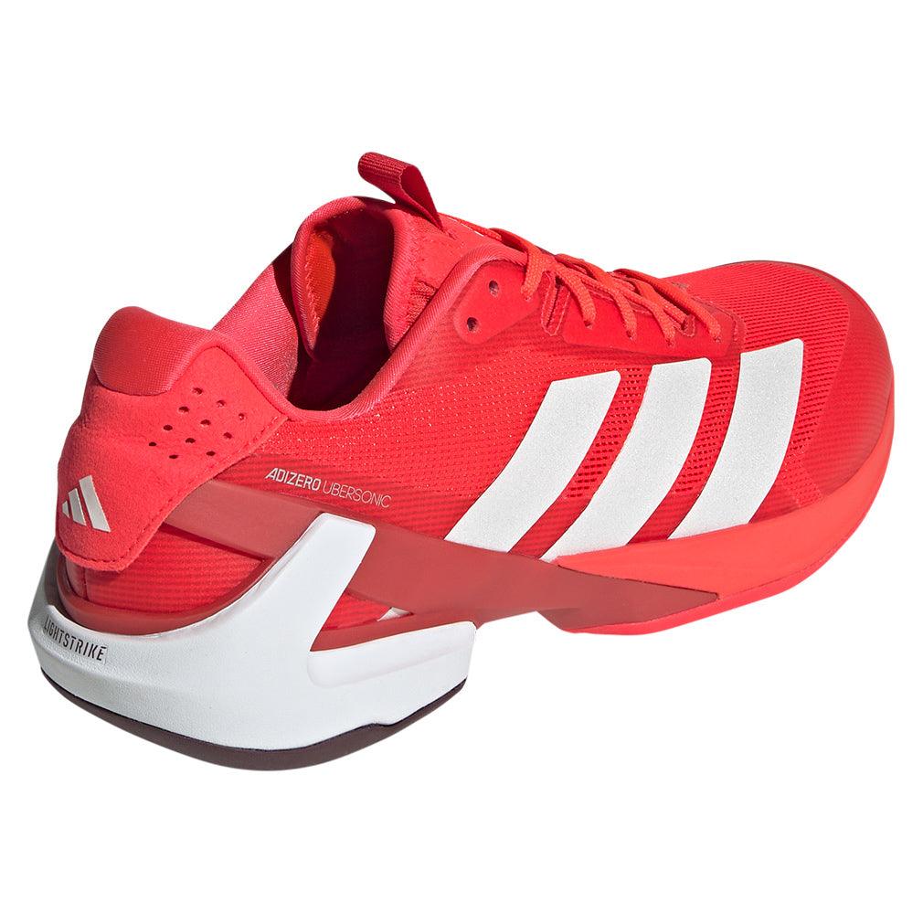 Men`s Adizero Ubersonic 5 Tennis Shoes Lucid Red and Zero Metallic Footwear Adidas