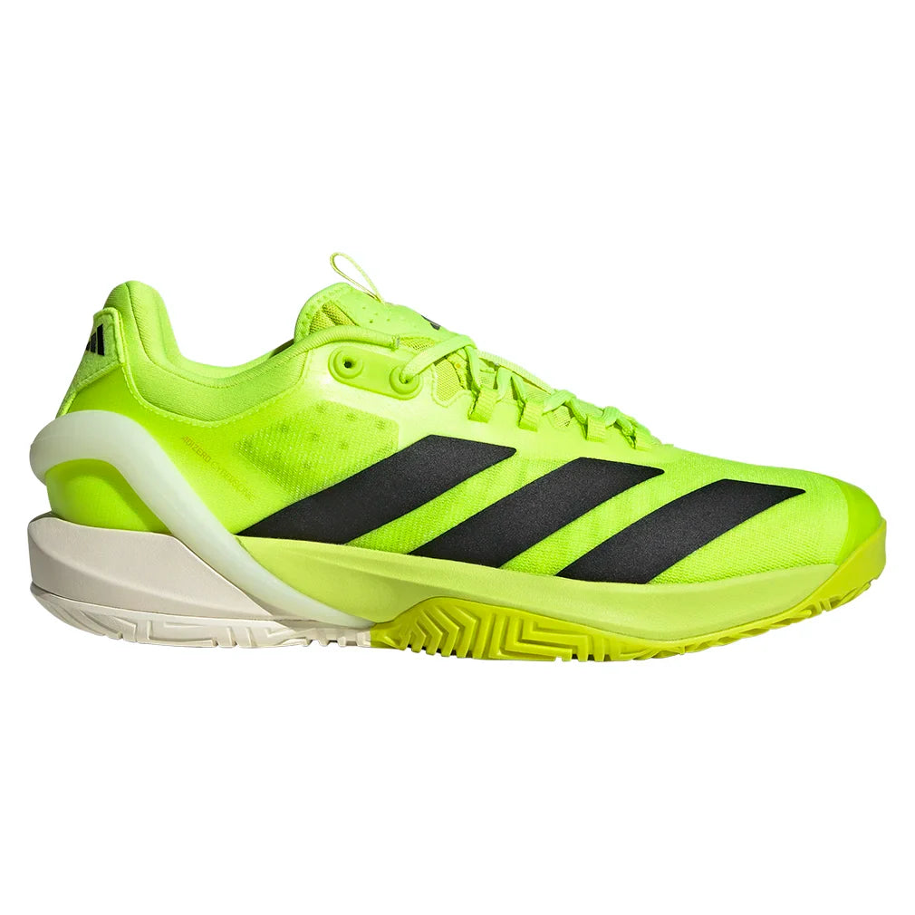 Men`s Adizero Cybersonic 2 Tennis Shoes Lucid Lemon and Core Black Footwear Adidas