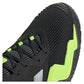 Men`s Barricade 13 Tennis Shoes Core Black and Lucid Lemon Footwear Adidas
