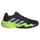 Men`s Barricade 13 Clay Tennis Shoes Core Black and Lucid Lemon Footwear Adidas