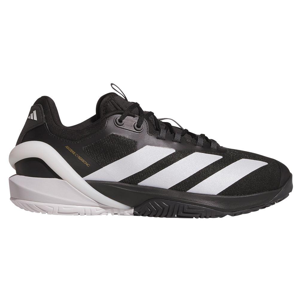 Men`s Adizero Cybersonic 2 Tennis Shoes Core Black and Carbon Footwear Adidas