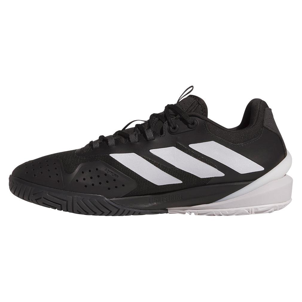Men`s Adizero Cybersonic 2 Tennis Shoes Core Black and Carbon Footwear Adidas