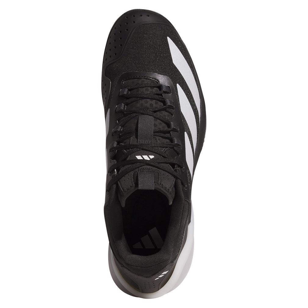 Men`s Adizero Cybersonic 2 Tennis Shoes Core Black and Carbon Footwear Adidas