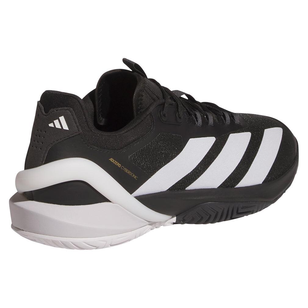Men`s Adizero Cybersonic 2 Tennis Shoes Core Black and Carbon Footwear Adidas