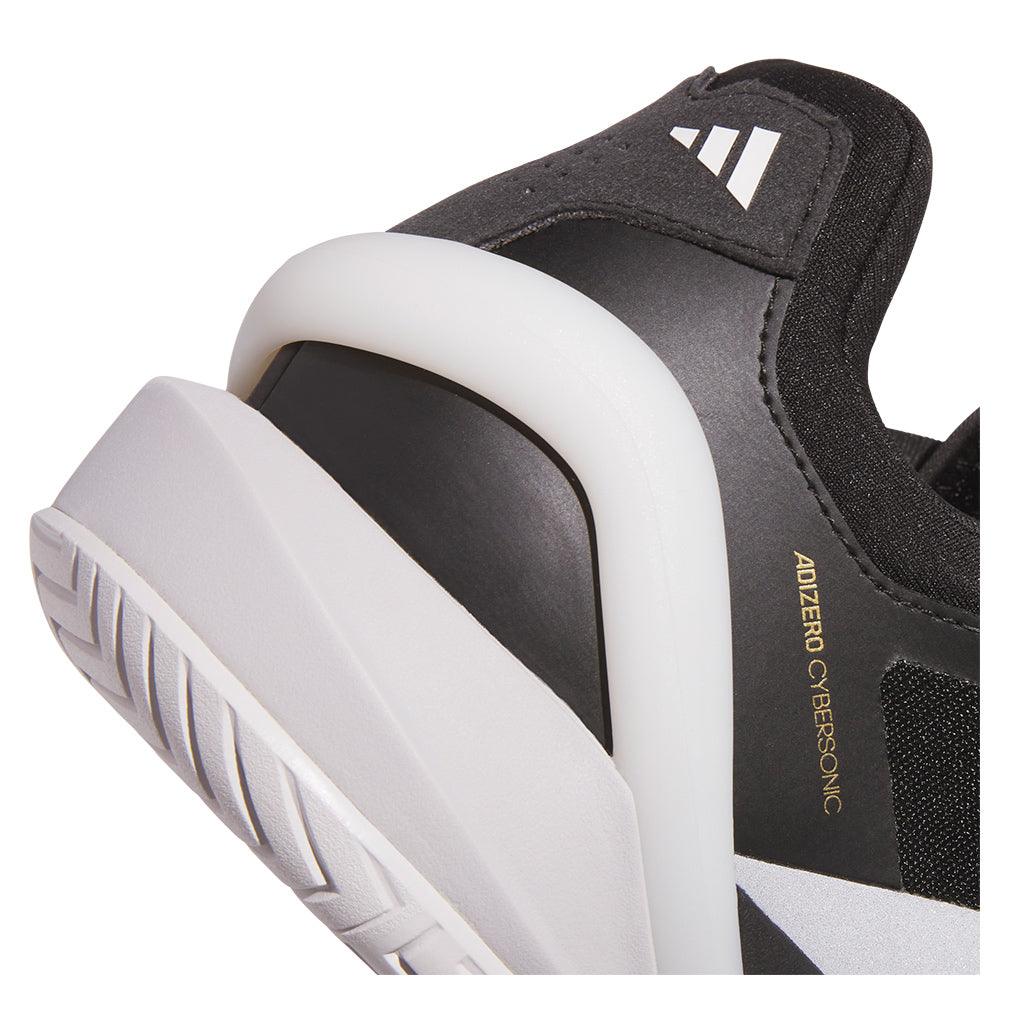 Men`s Adizero Cybersonic 2 Tennis Shoes Core Black and Carbon Footwear Adidas