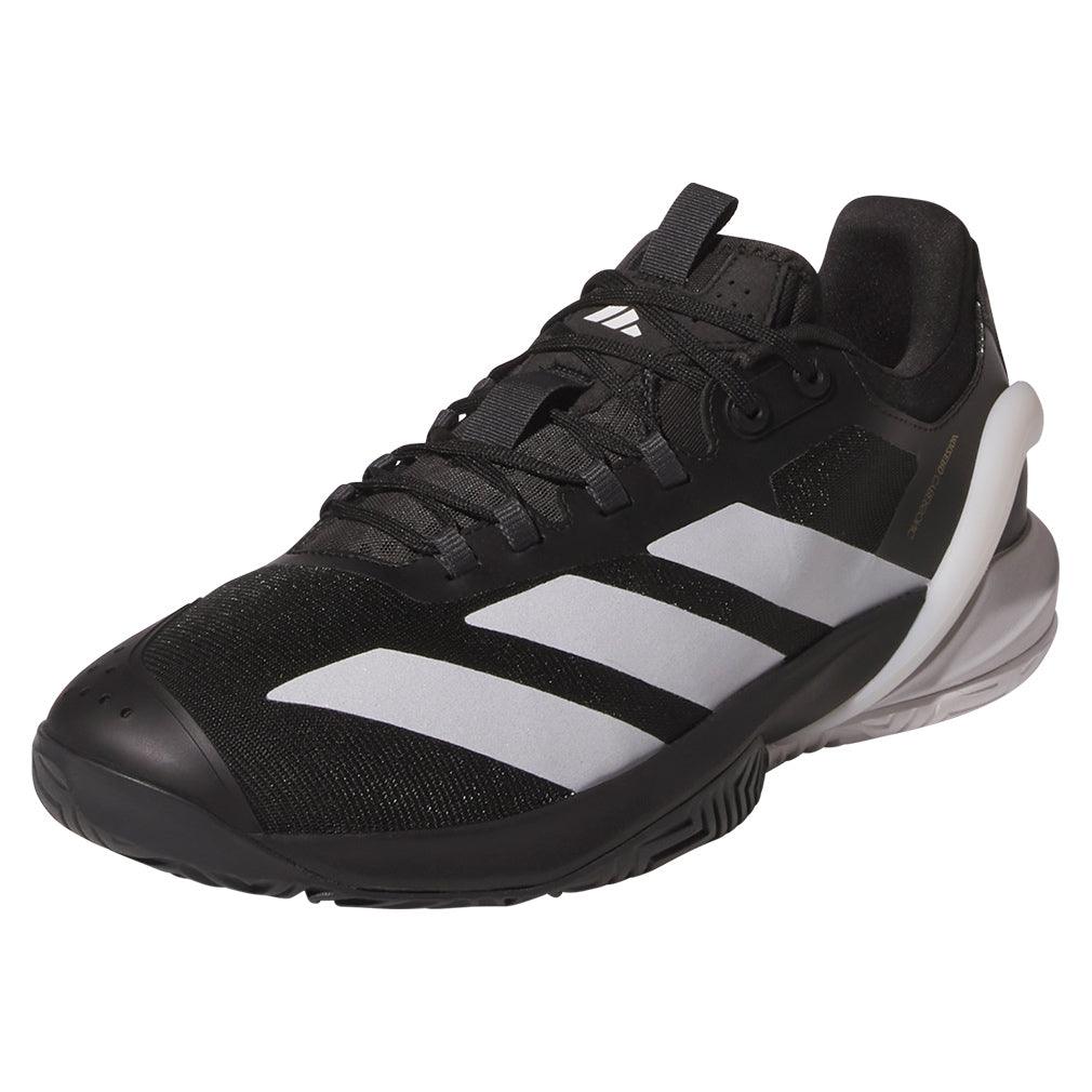 Men`s Adizero Cybersonic 2 Tennis Shoes Core Black and Carbon Footwear Adidas