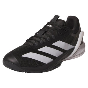 Men`s Adizero Cybersonic 2 Tennis Shoes Core Black and Carbon Footwear Adidas