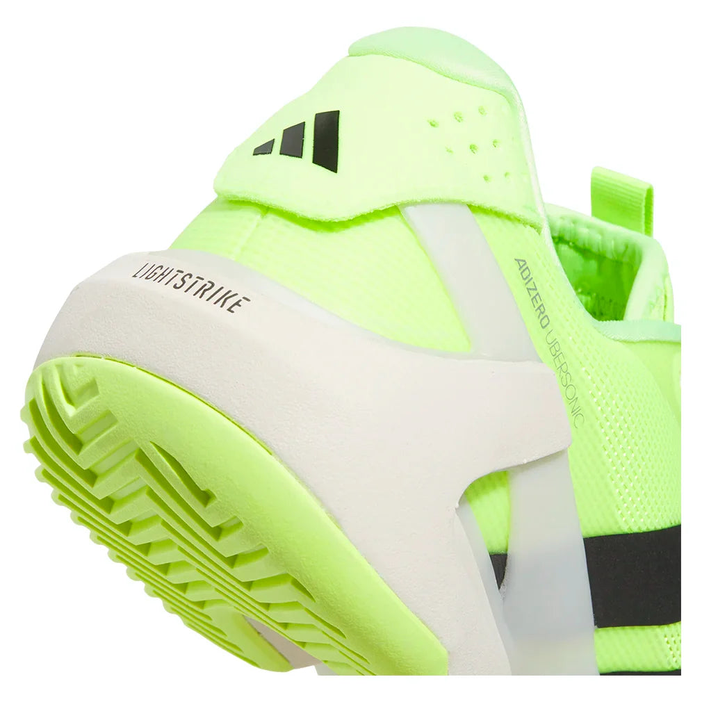 Men`s Adizero Ubersonic 5 Tennis Shoes Lucid Lemon and Core Black Footwear Adidas
