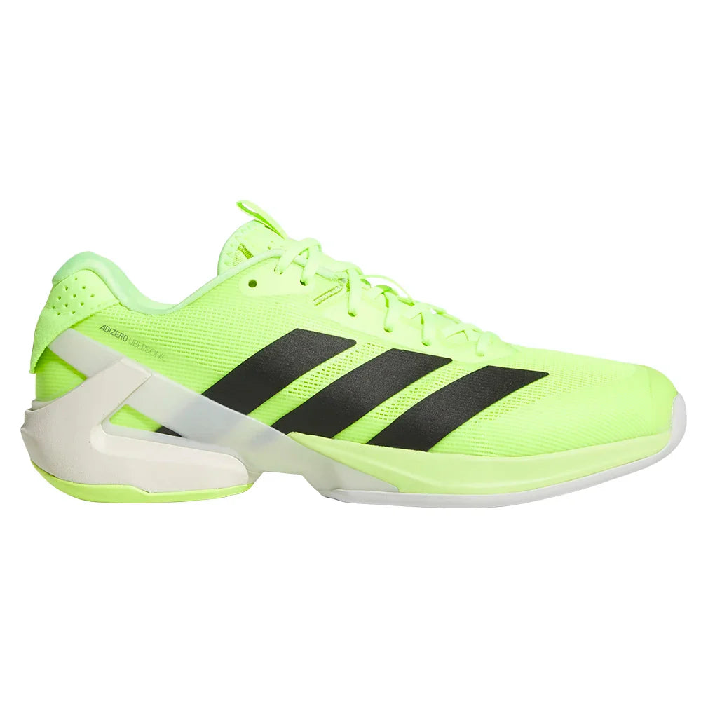 Men`s Adizero Ubersonic 5 Tennis Shoes Lucid Lemon and Core Black Footwear Adidas