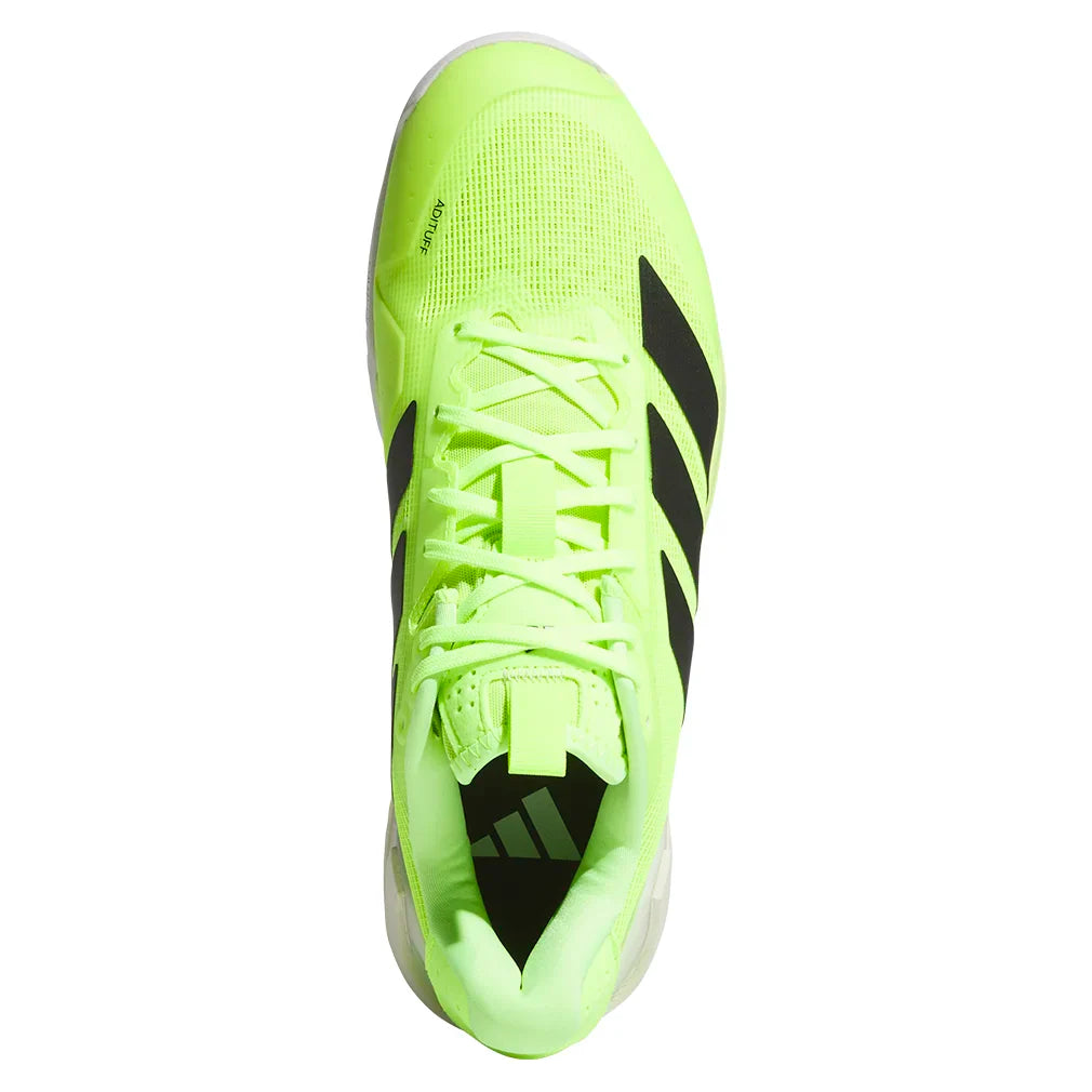 Men`s Adizero Ubersonic 5 Tennis Shoes Lucid Lemon and Core Black Footwear Adidas