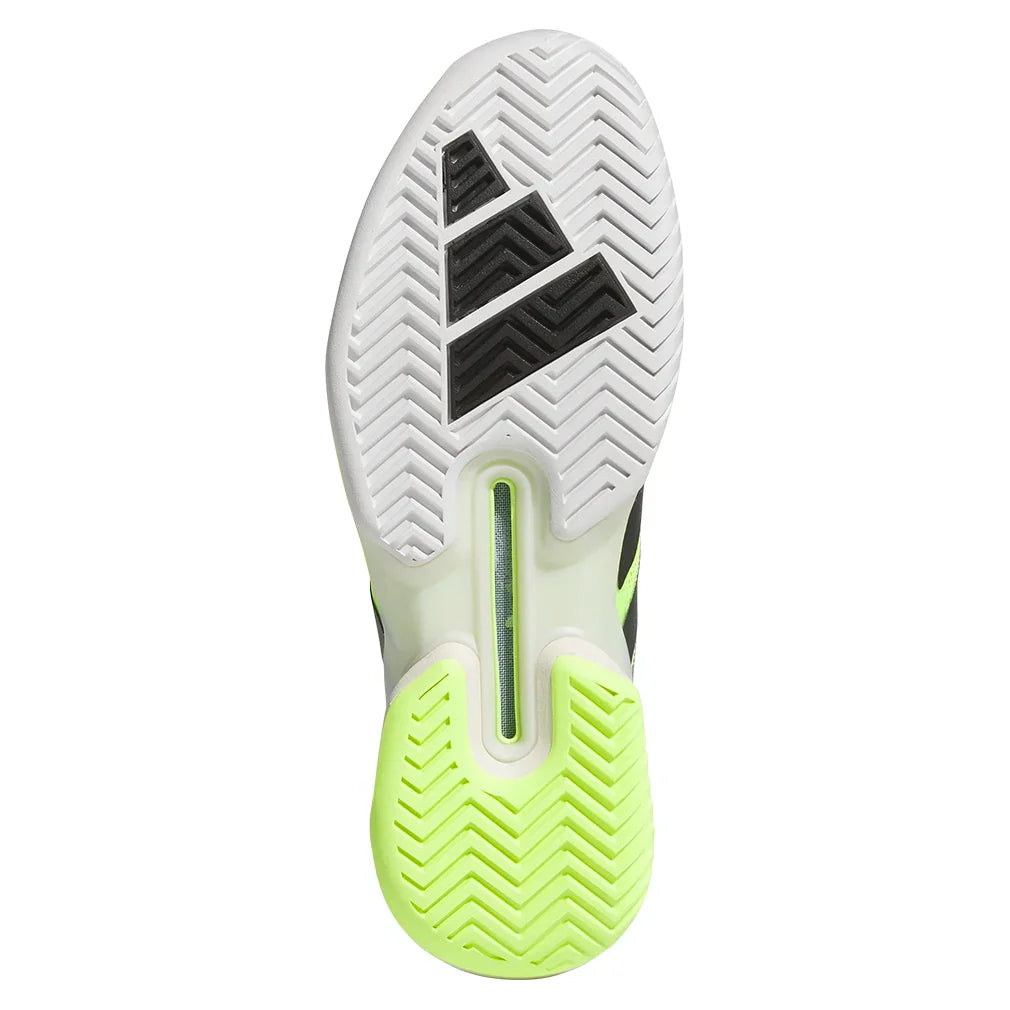Men`s Adizero Ubersonic 5 Tennis Shoes Lucid Lemon and Core Black Footwear Adidas