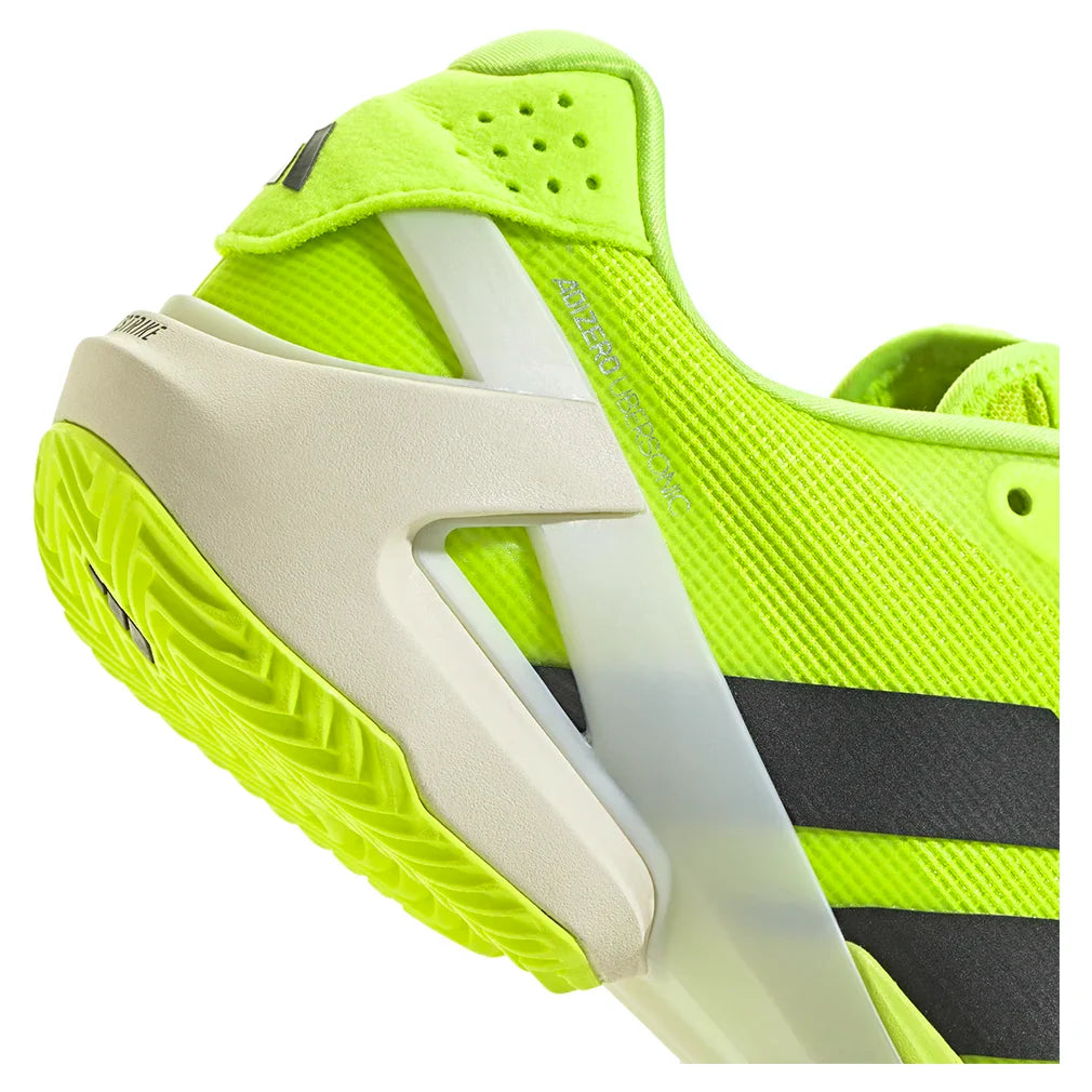 Men`s Adizero Ubersonic 5 Clay Tennis Shoes Lucid Lemon and Core Black Footwear Adidas