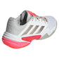 Women`s Barricade 13 Tennis Shoes White and Lucid Red Footwear Adidas
