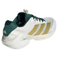 Men`s Adizero Ubersonic 5 Tennis Shoes Core White and Gold Metallic Footwear Adidas