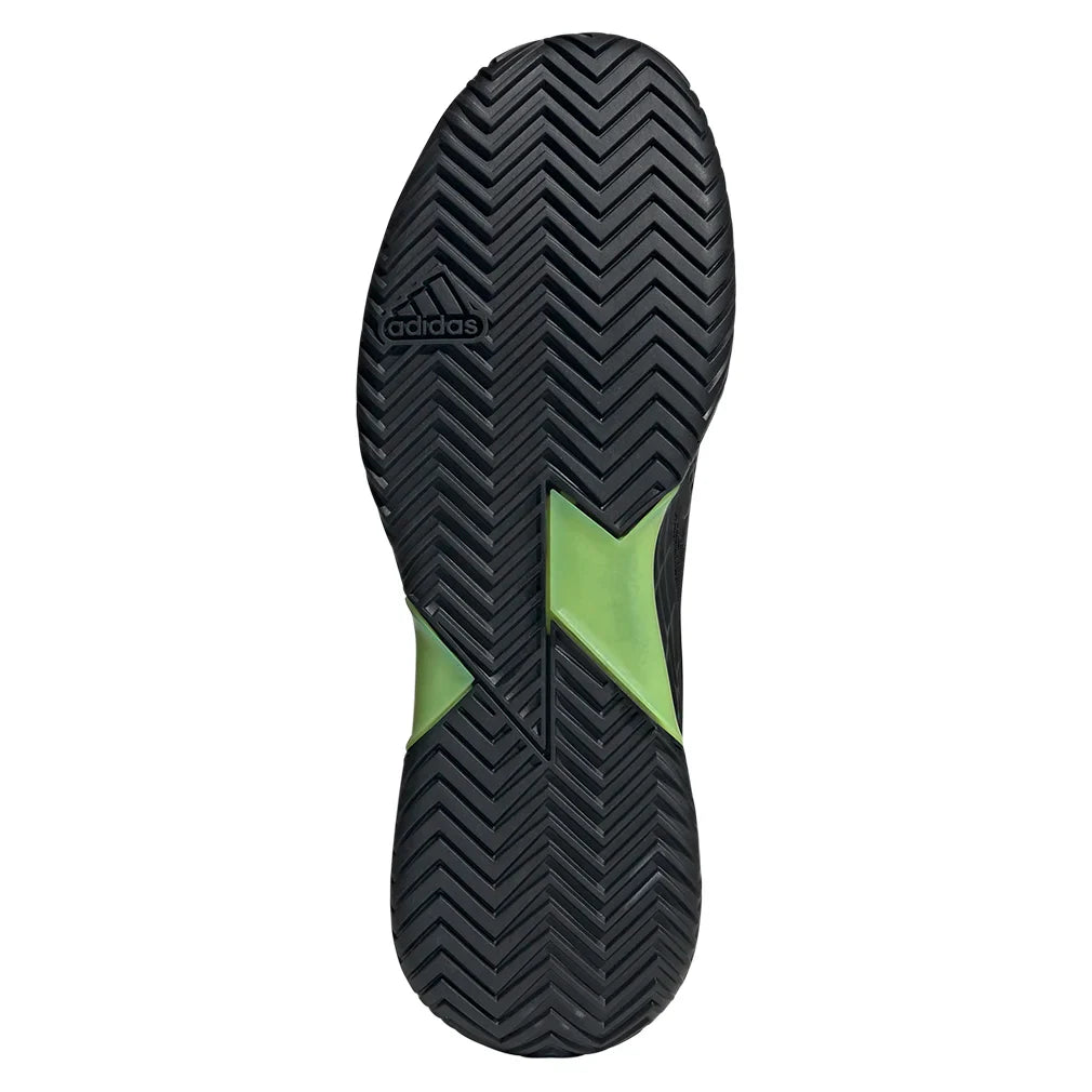 Men`s Defiant Speed 2 Tennis Shoes Lucid Lemon and Core Black Footwear Adidas